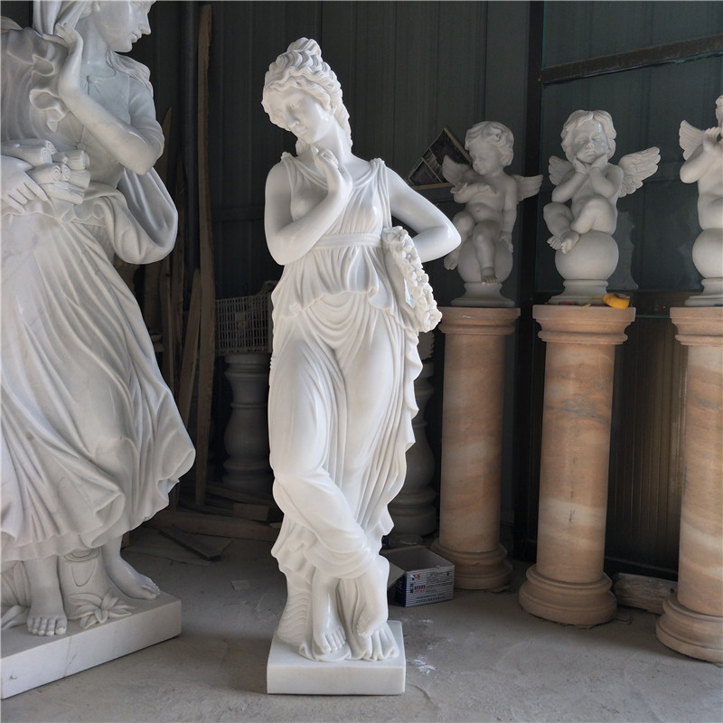 White Marble Woman Sculpture Statue